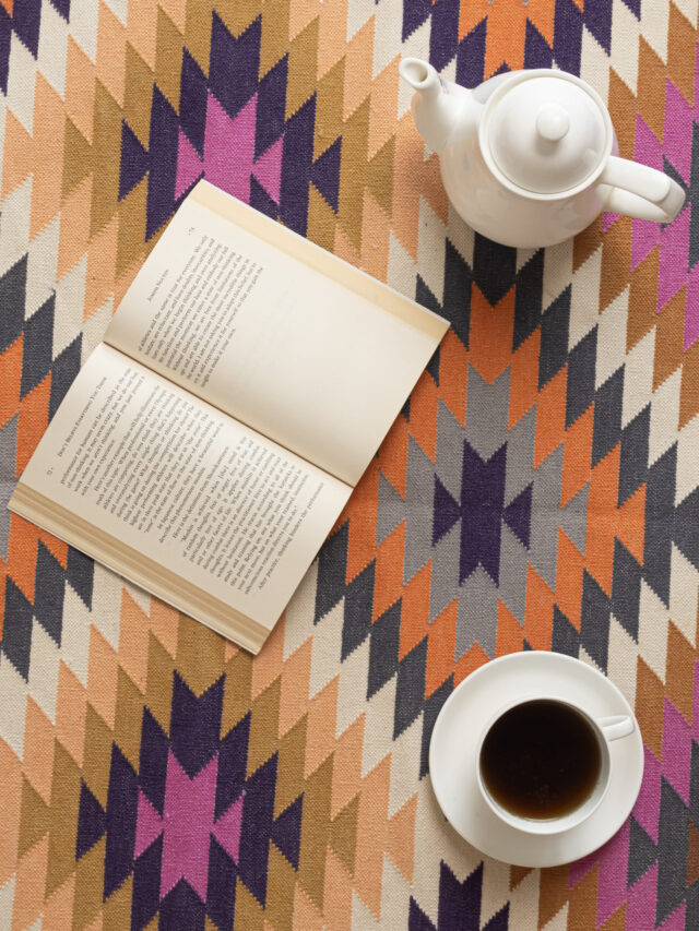 Handmade 100% Cotton Kilim-Inspired Geometric Flatweave Rug